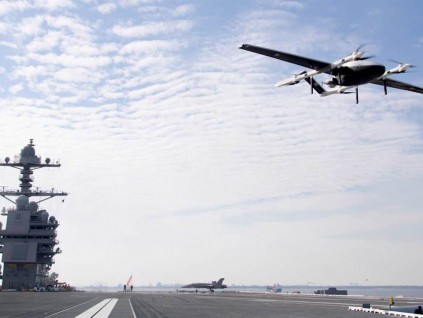 美福特号航母部署货运无人机 外形功能或抄袭中国设计