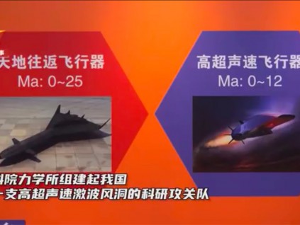 中国打造30马赫超高音速风洞 新型天地往返飞行器意外曝光
