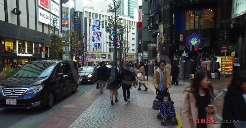 东京购物圣地涩谷街头