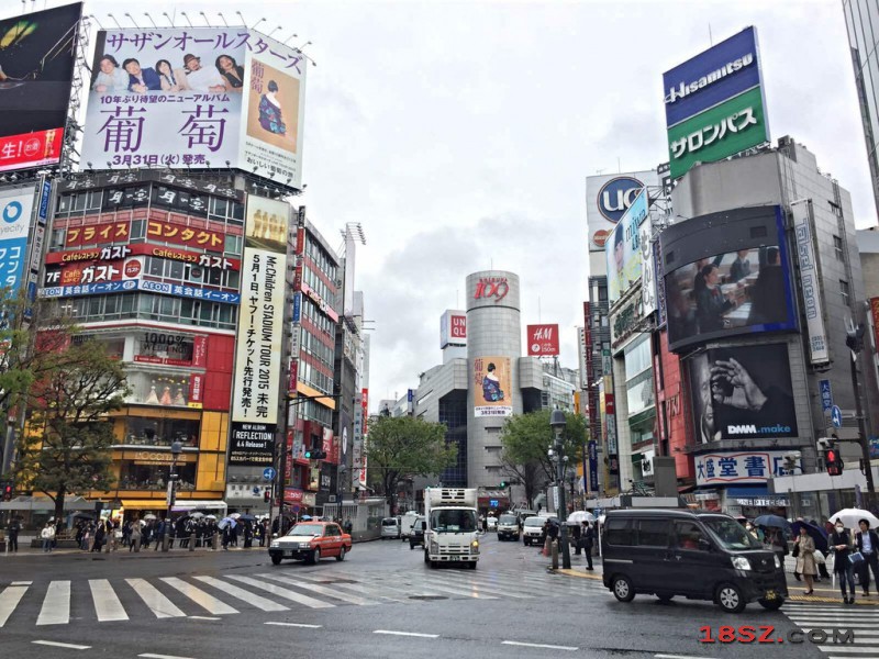 东京购物圣地涩谷街头