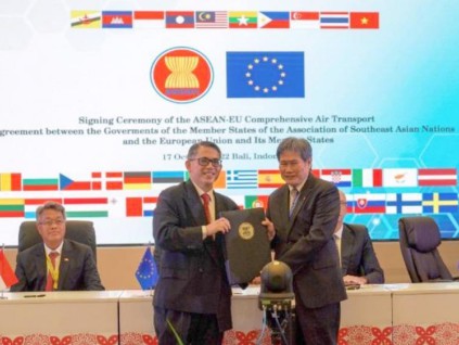 亚细安欧盟签署航空协定 直飞两区域航班数不设限