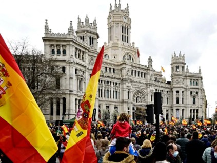 促改善医疗系统 数十万西班牙人马德里街头示威