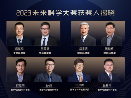 2023未来科学大奖揭晓 柴继杰周俭民张祥雨等8人获奖